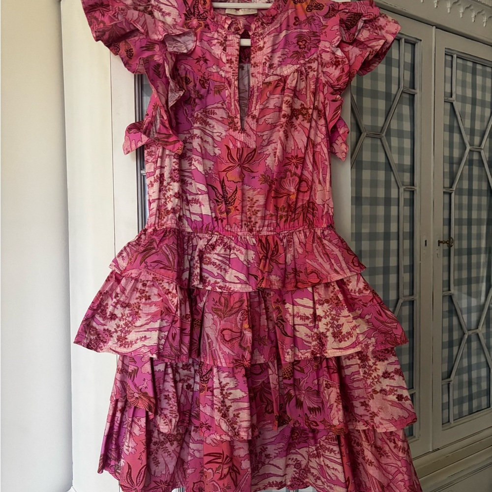 Ulla Johnson Pink Floral Mini Dress